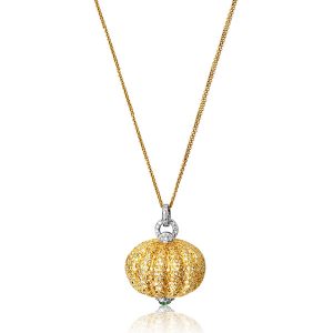 Shruti Sushma yellow pumpkin pendant