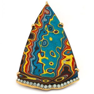 Pamela Huizenga fordite brooch