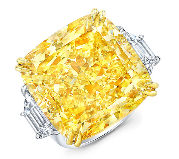 Rahaminov Diamonds fancy yellow museum display