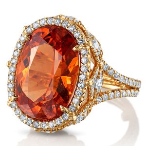 Erica Courtney mandarin garnet Lotus ring