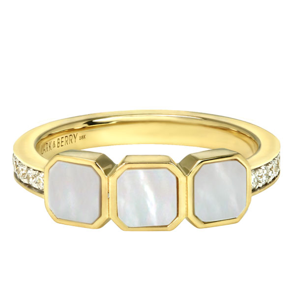 Lark and Berry mother of pearl Eclipsis ring