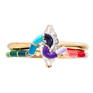 Bea Bongiasca rainbow diamond ring