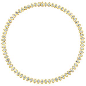 Rahaminov pear shape diamond tennis necklace