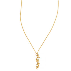 Bar Jewellery gold plated script necklace