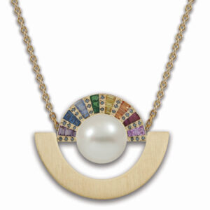 Kavant Sharart Twist rainbow pearl necklace