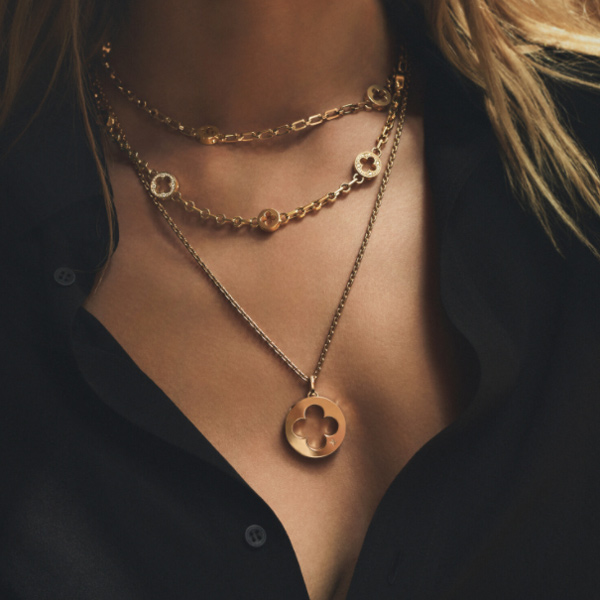 Louis Vuitton Empreinte Pendant Necklace 18k White Gold and Diamonds