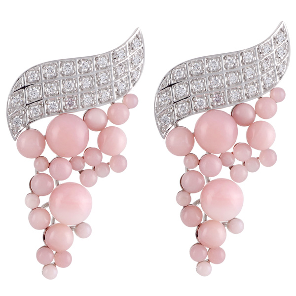 Ananya Lotus pink opal earrings