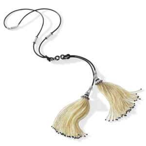 Stephen Silver double tassel pearl necklace