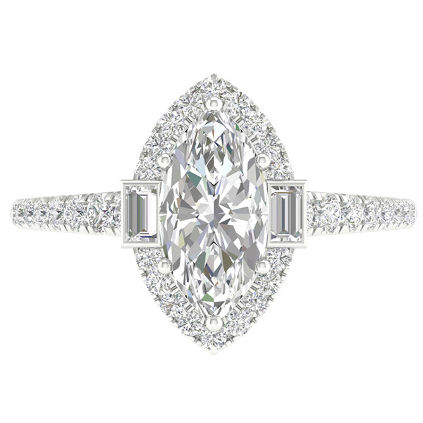 Jenny Packham 18K White Gold Lab Grown 1.75CTW White & Pink Diamond Bridal  Ring | Charm Diamond Centres