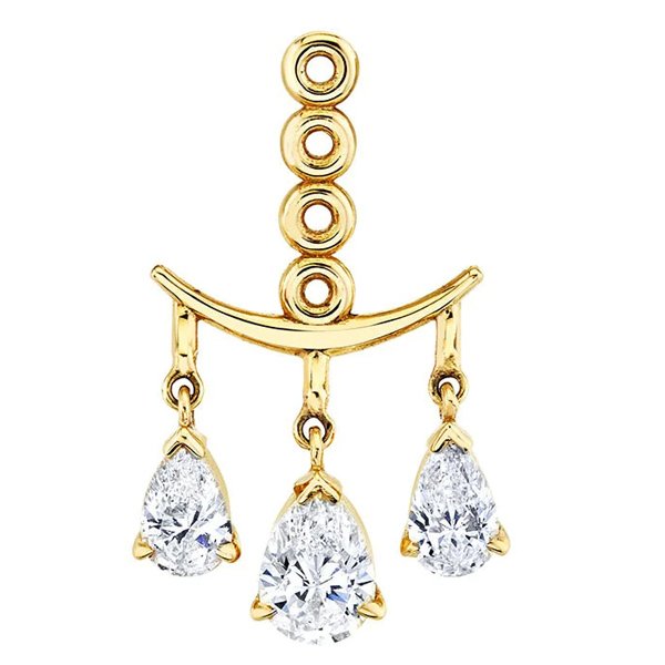 Diamond Earrings Pave Diamond Earrings Jackets 14k Gold  Etsy Ireland