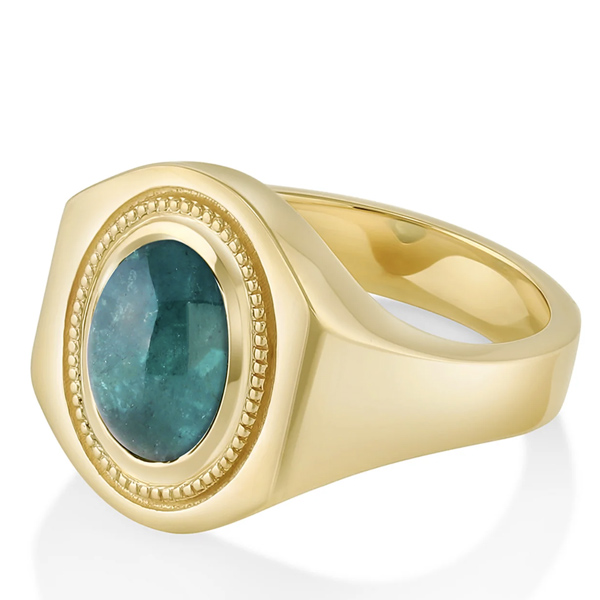 Marrow Giannis tourmaline signet ring