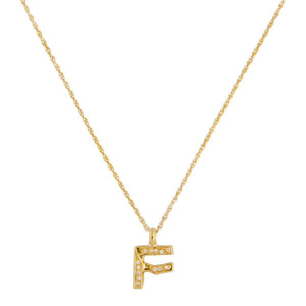 Patcharavipa Diamond Alphabet Necklace