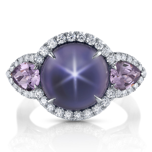 Omi Prive purple star sapphire ring