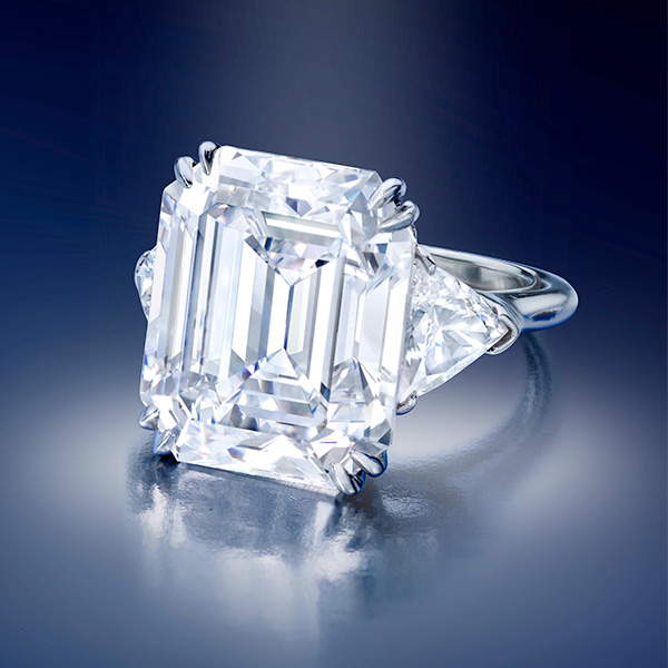 Harry WINSTON Diamond Platinum RING 4.03-ct E VS1 Emerald Cut GIA Solitaire  | eBay