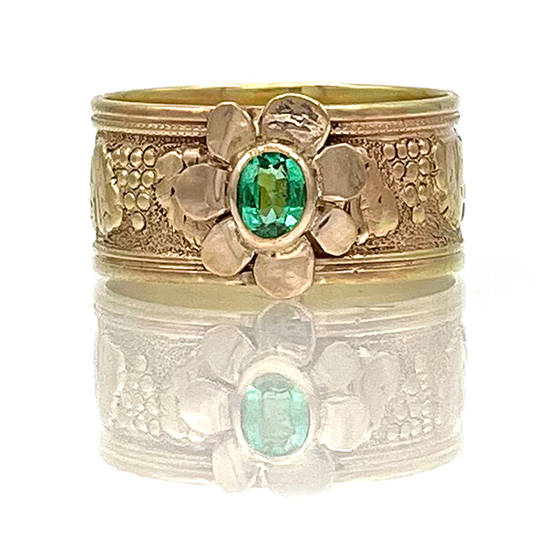 Jen Volkodav emerald flower ring