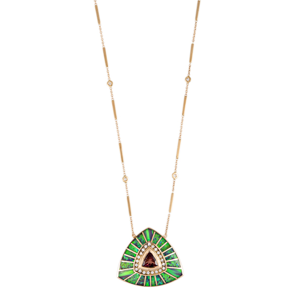 Jacqiue Aiche tourmaline trillion necklace