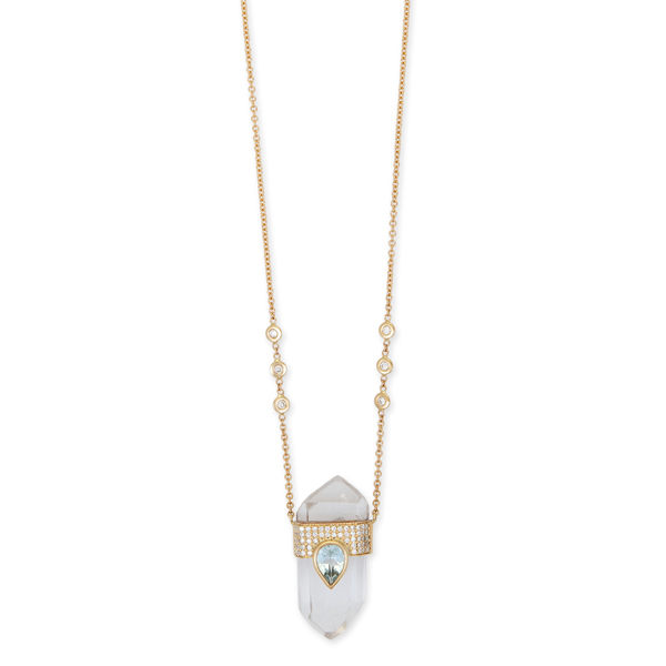 Jacquie Aiche aquamarine crystal necklace