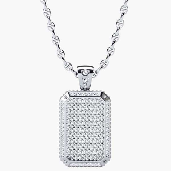 Rockford diamond dog tag