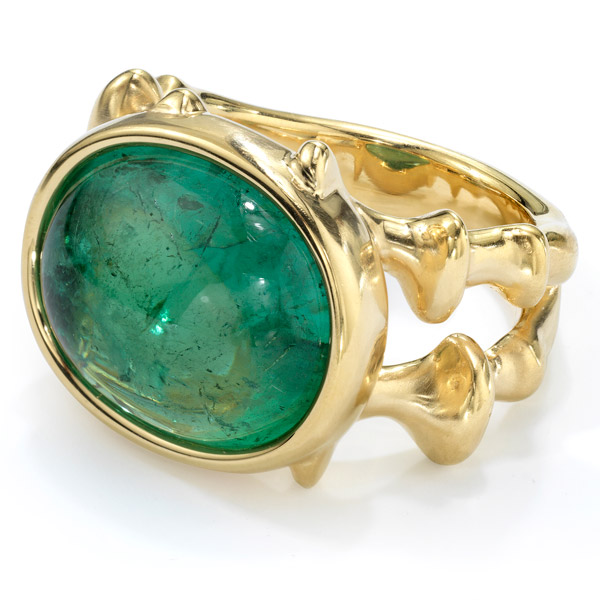 Vram green tourmaline ring