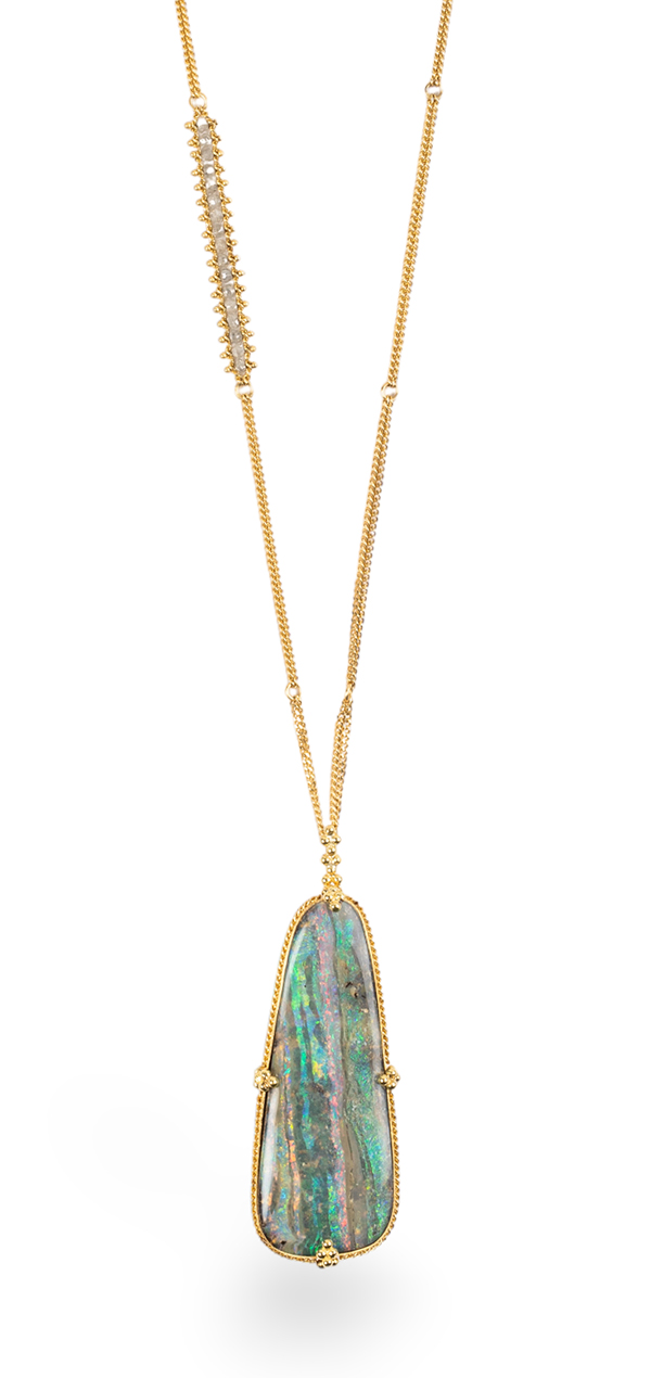 Amali boulder opal necklace