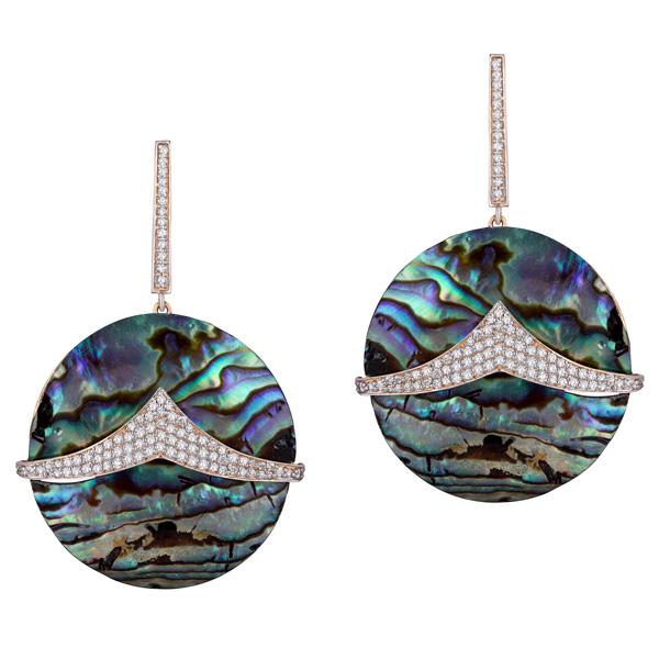 H Ajoomal abalone earrings
