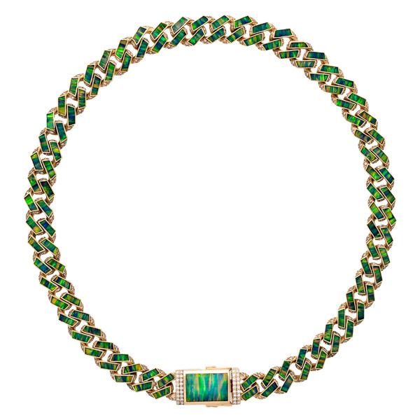Jacquie Aiche inlay curb necklace