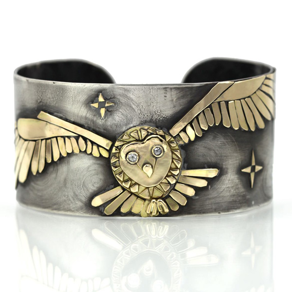 Jen Volkodav owl cuff