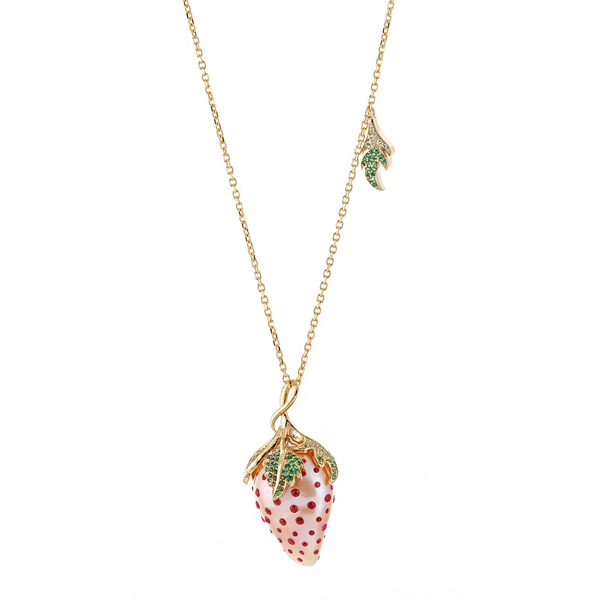 Beenish Mahmood strawberry necklace