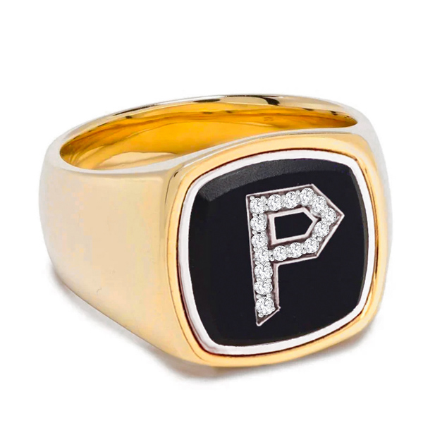 Briony Raymond onyx signet ring