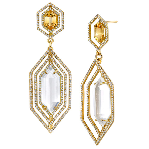 Karma El Khalil moonstone earrings