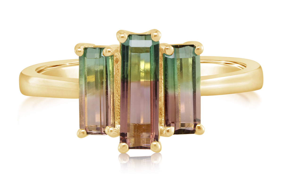 Parle particolor tourmaline ring