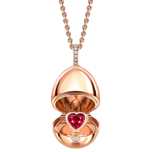 Faberge x Gemfields ruby surprise heart locket