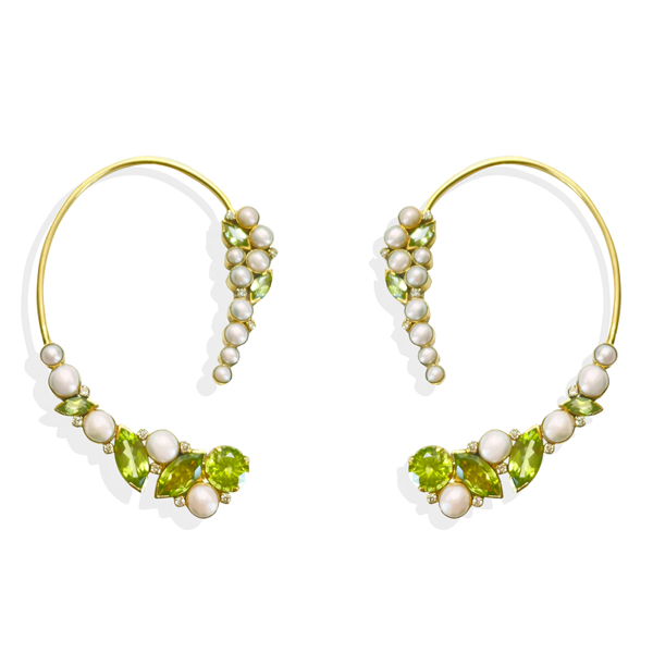 Sethi Couture peridot ear cuffs