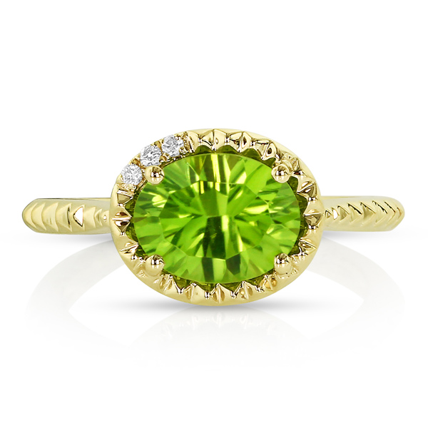 Yael Designs oval peridot ring