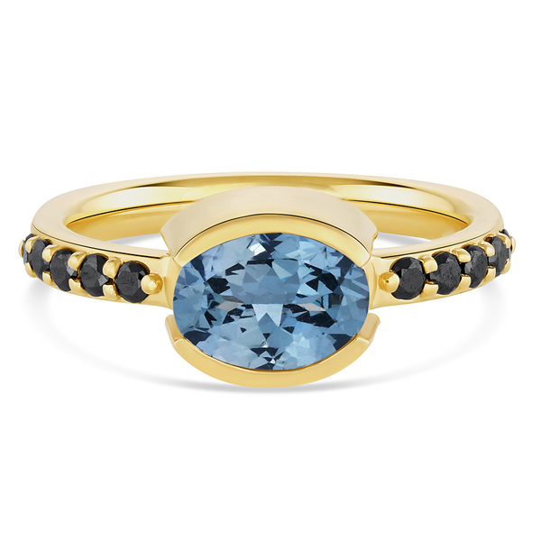 12th House blue spinel ring