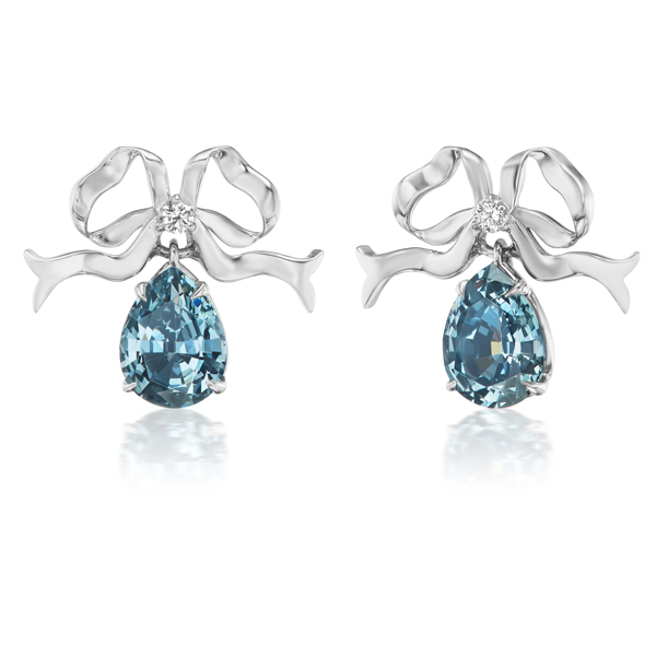 Akaila Reid blue spinel earrings