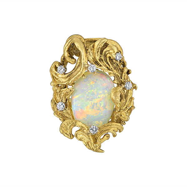 FFR Vintage ornate opal ring