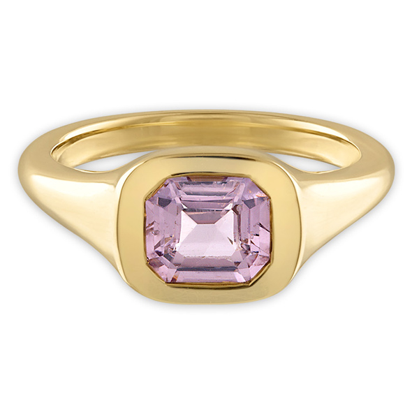 Jade Ruzzo pink spinel ring