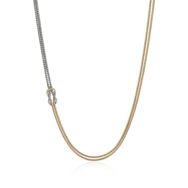 John Hardy Love Knot Gold Silver Chain Necklace