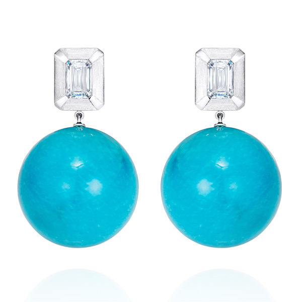 Karina Choudhrie turquoise earrings