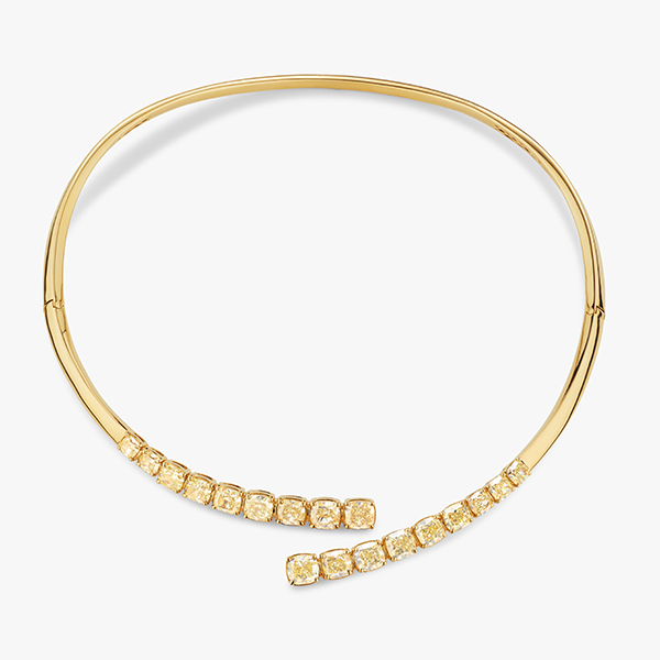 Saks high jewelry bypass cuff necklace