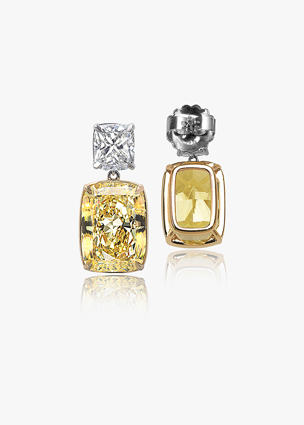 Saks high jewelry yellow diamond earrings