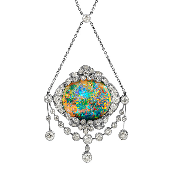 Elizabeth Taylor Edwardian opal pendant