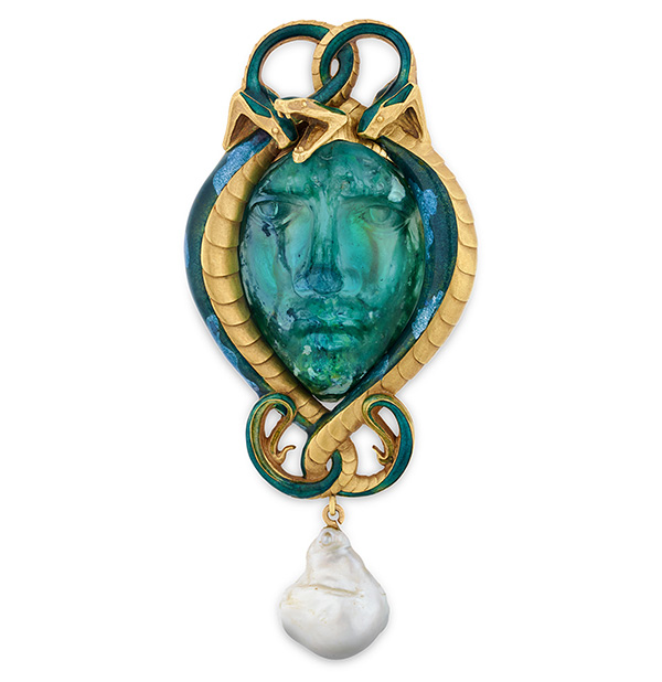 Elizabeth Taylor Ren Lalique Medusa Brooch