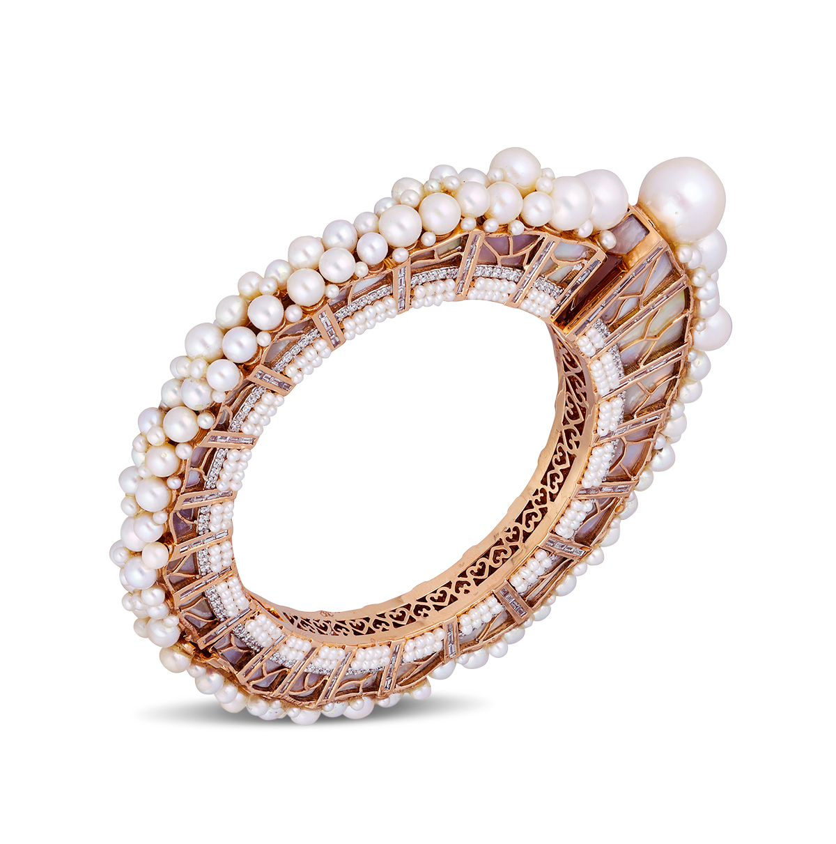 JCA 2024 CKC pearl diamond kintsugi bracelet