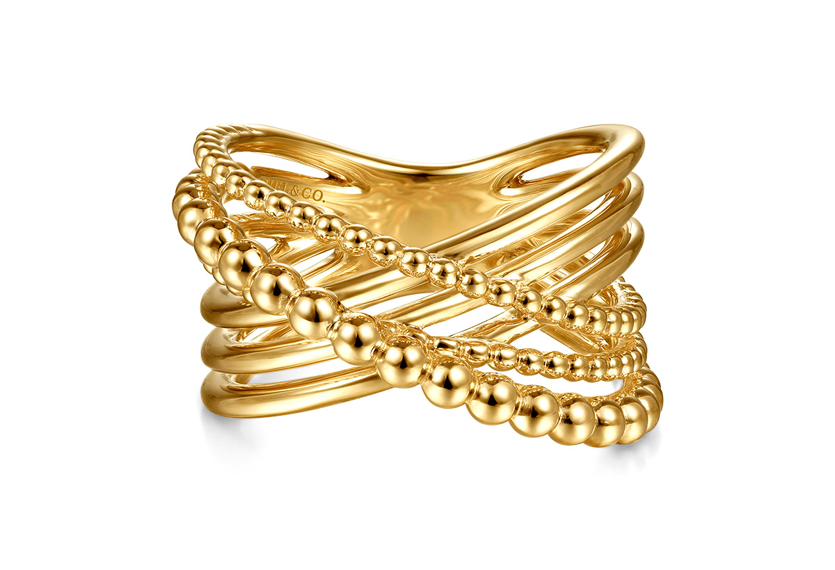 JCA 2024 Gabriel bujukan gold crisscross ring