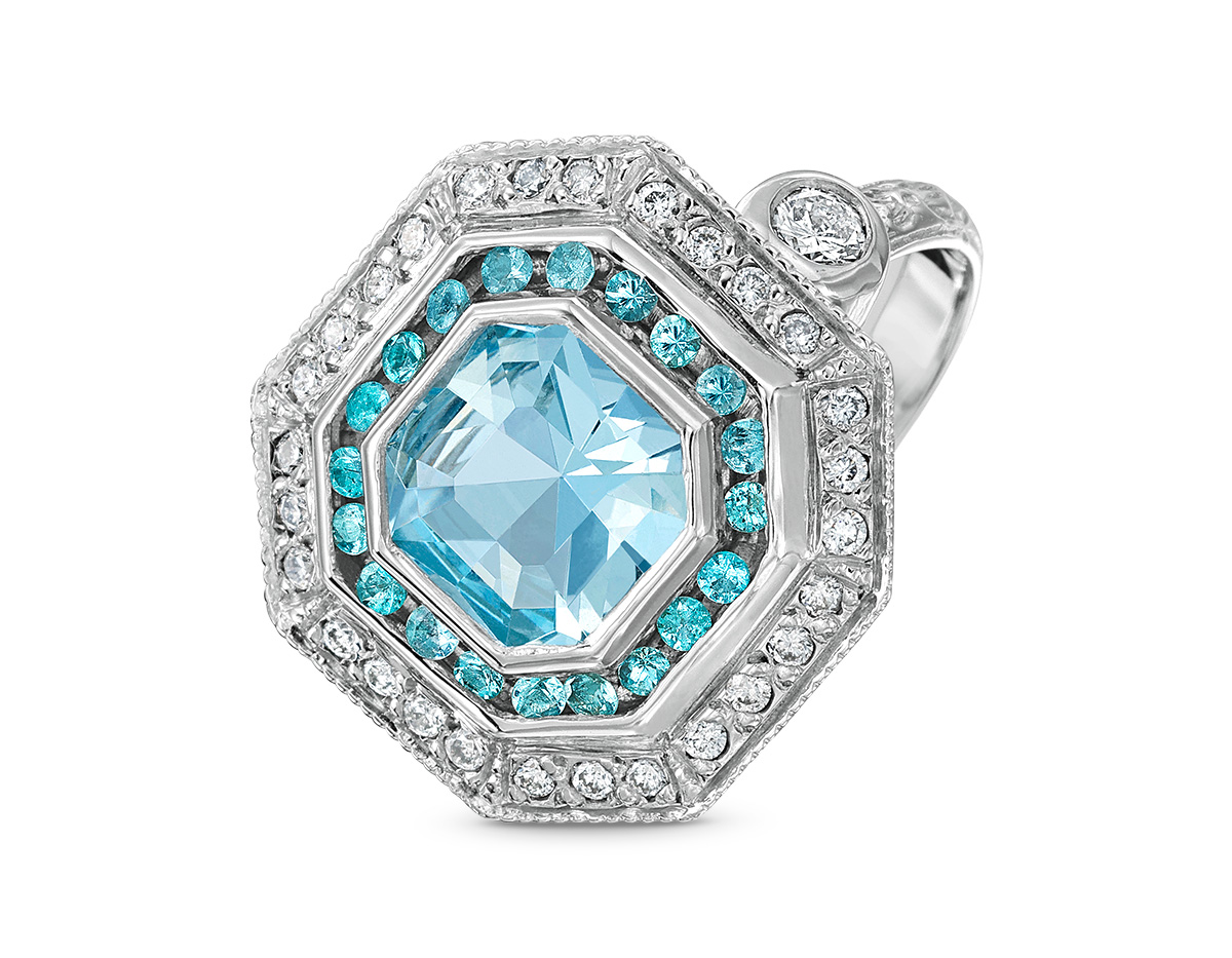 JCA 2024 Just Jules aquamarine paraiba ring