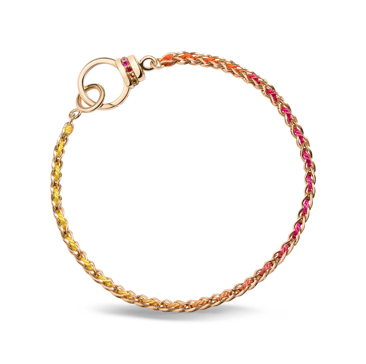 JCA 2024 Mined and Found woven silk and gemstone bracelet