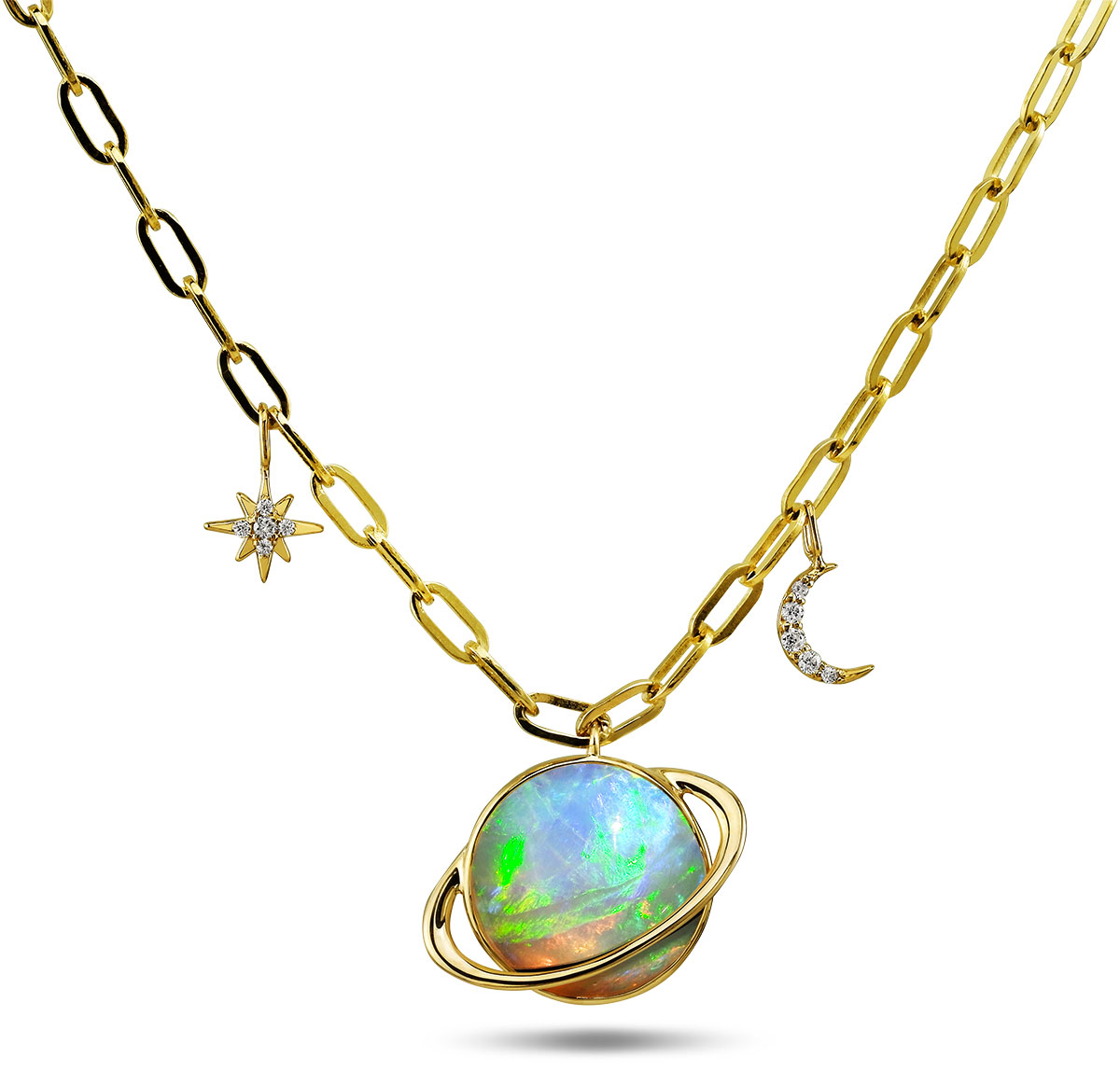 JCA 2024 Parle saturn australian opal necklace