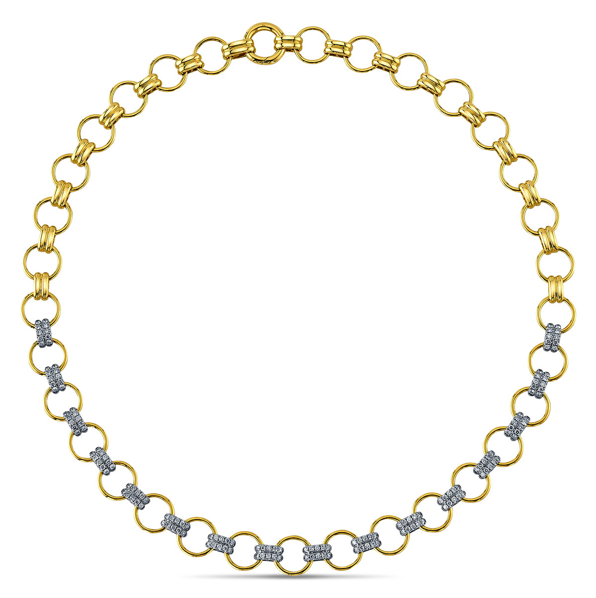 JCA 2024 Shy gold diamond link necklace